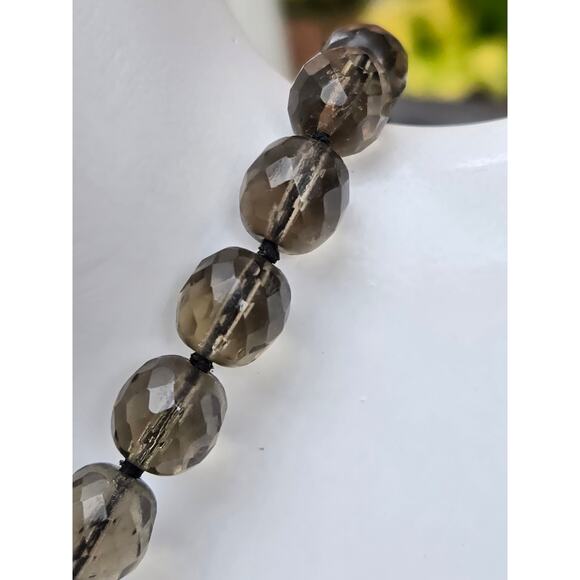 Vintage Heidi Daus Rose Elegance Black Diamond Rhinestone Statement Necklace - Picture 6 of 10